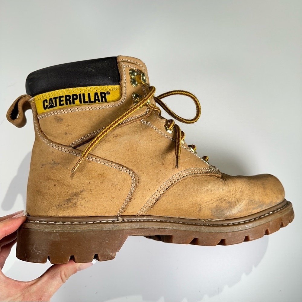 Caterpillar CAT leather work boots men size 9.5 - Picture 9 of 11